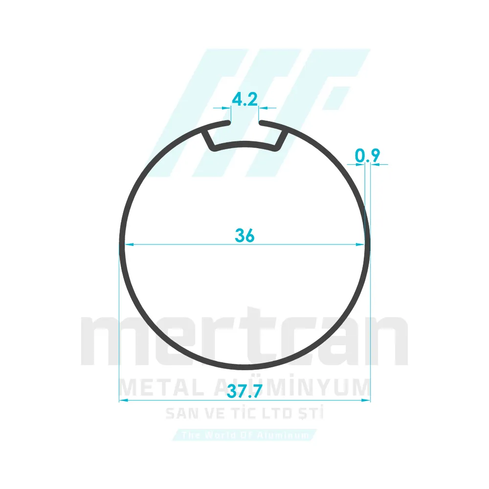Aluminum Roller Blind Tube Profile