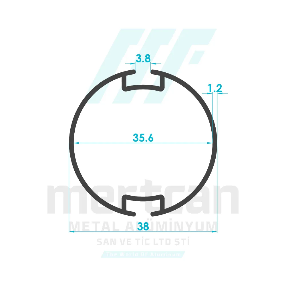 Aluminum Roller Blind Tube Profile