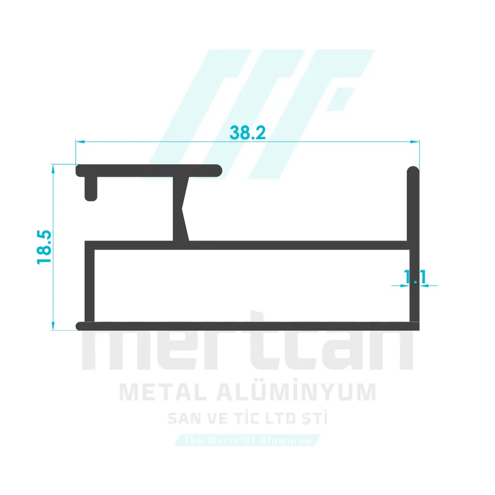 Shower Cabin Inner Rail Profile