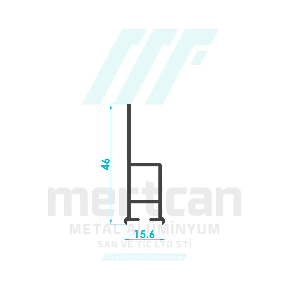 Shower Cabin Hanger Profile with Gasket