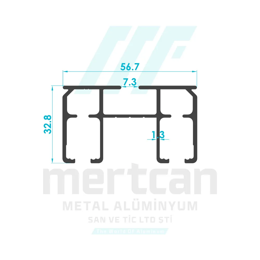Double Curtain Rail Profile