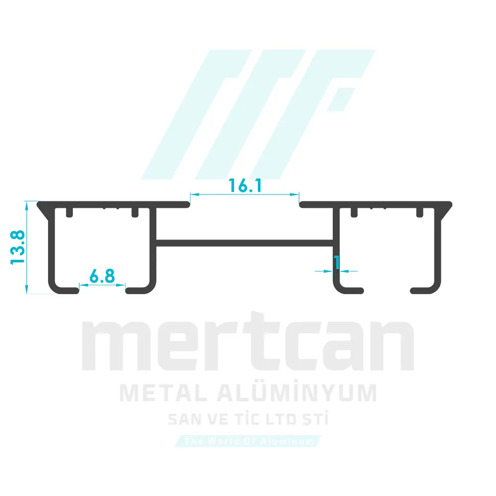 Double Curtain Rail Profile