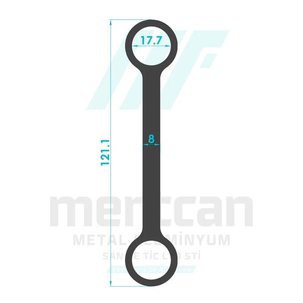 Double Sided Spring Door Hinge Profile - Frame (Cowboy Hinge) 3-A