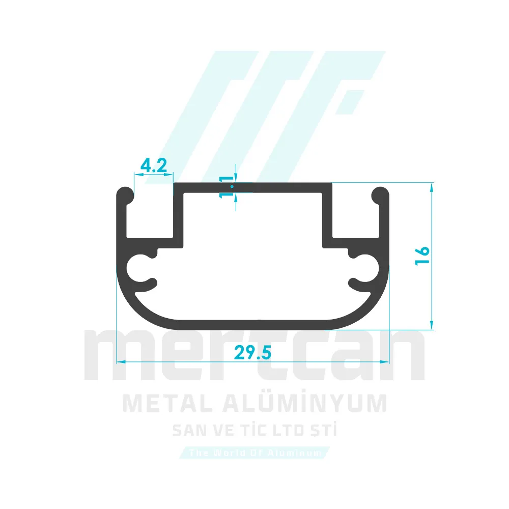 17x25 Hinged Fly Screen Mullion Profile (1.1mm)