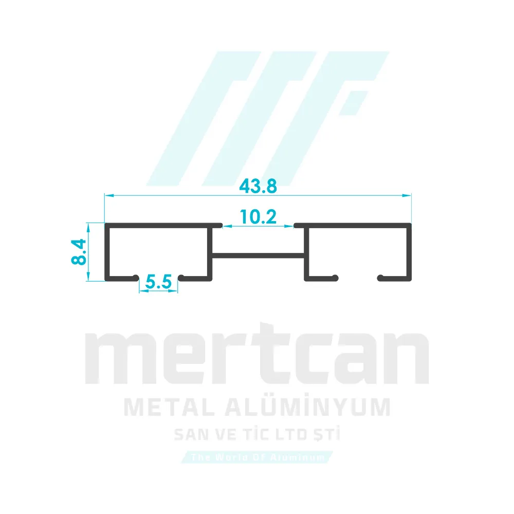 Double Curtain Rail Profile