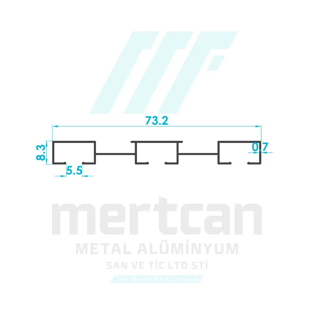 Triple Curtain Rail Profile