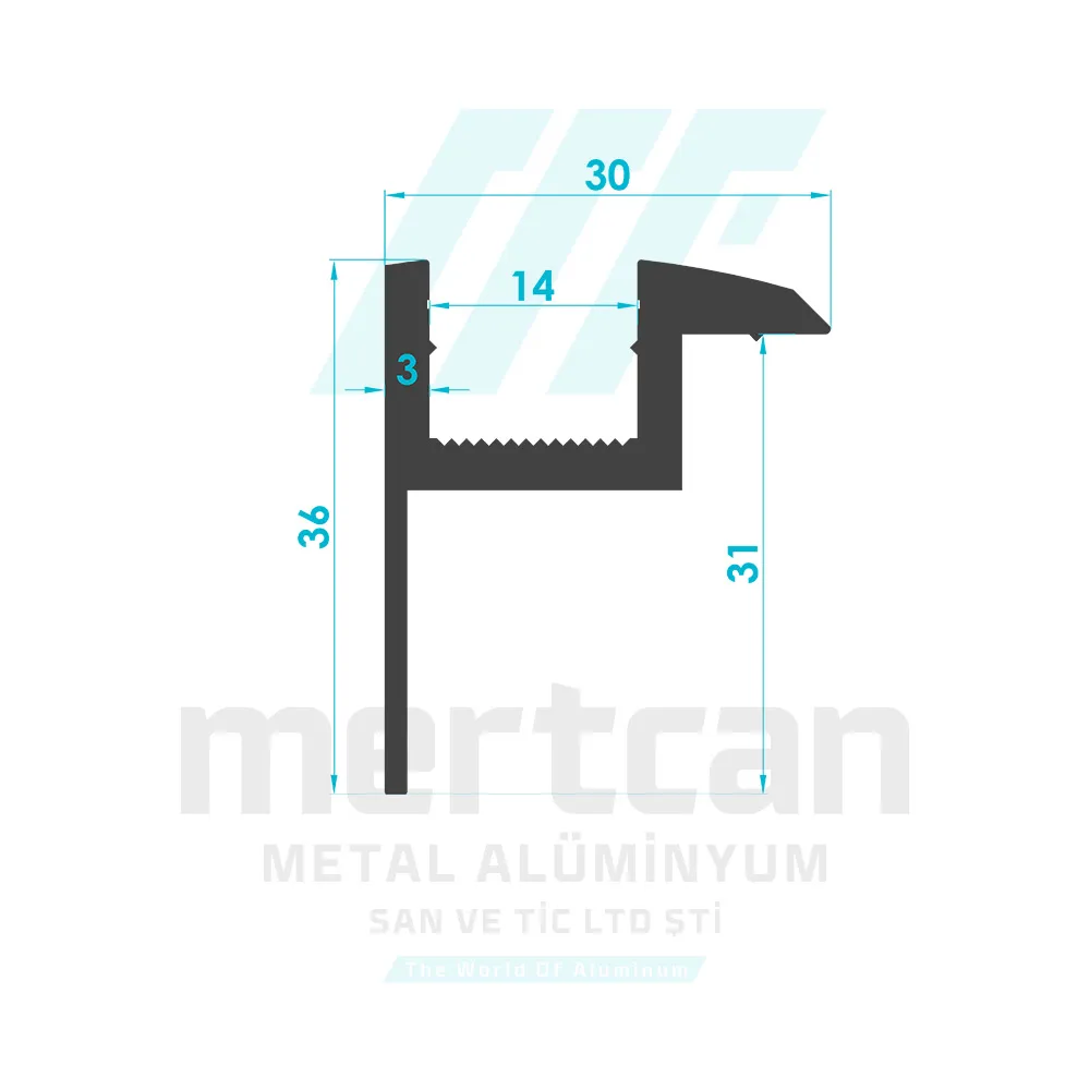 Solar System 31mm End Clamp Profile