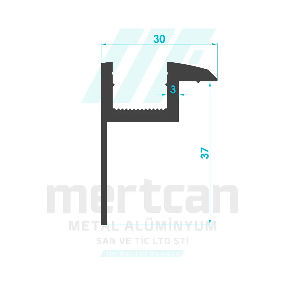 Solar System 37mm End Clamp Profile