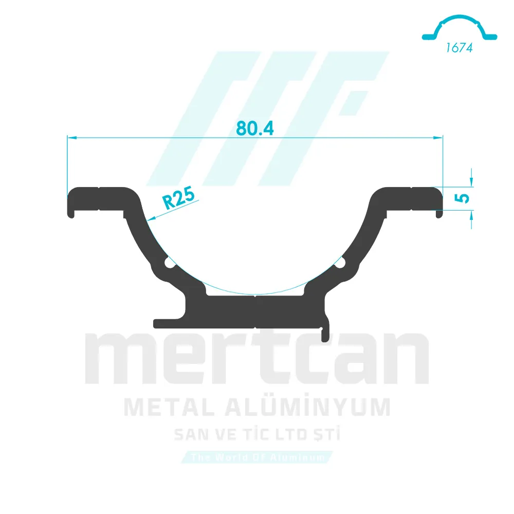 Round Handrail Laundry Rack Profile - 3-A