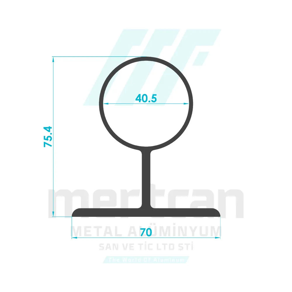40mm Short T Connection Profile