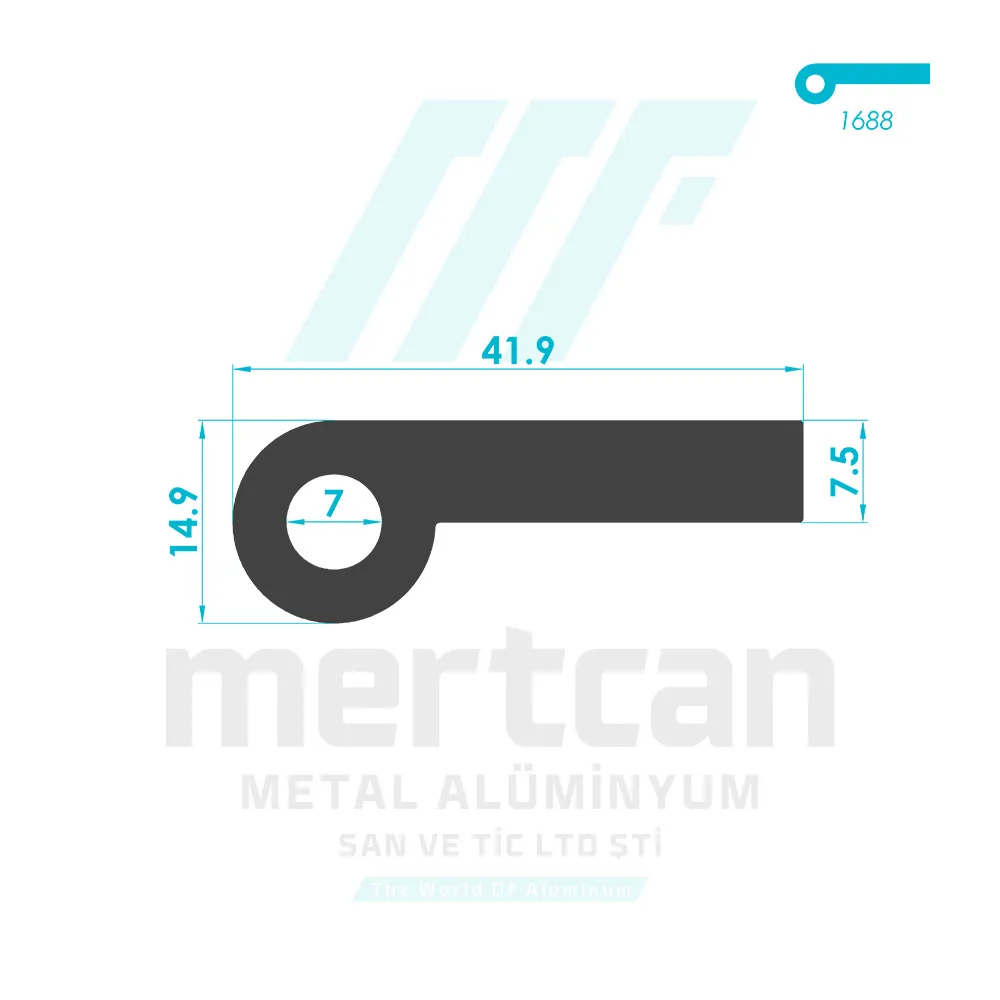 Miscellaneous Hinge Profile - 1689