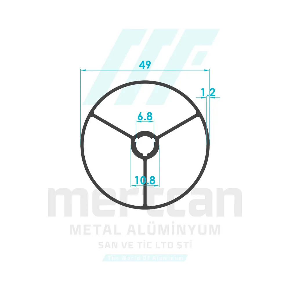 Ø 50 Round Furniture Leg/Foot Profile