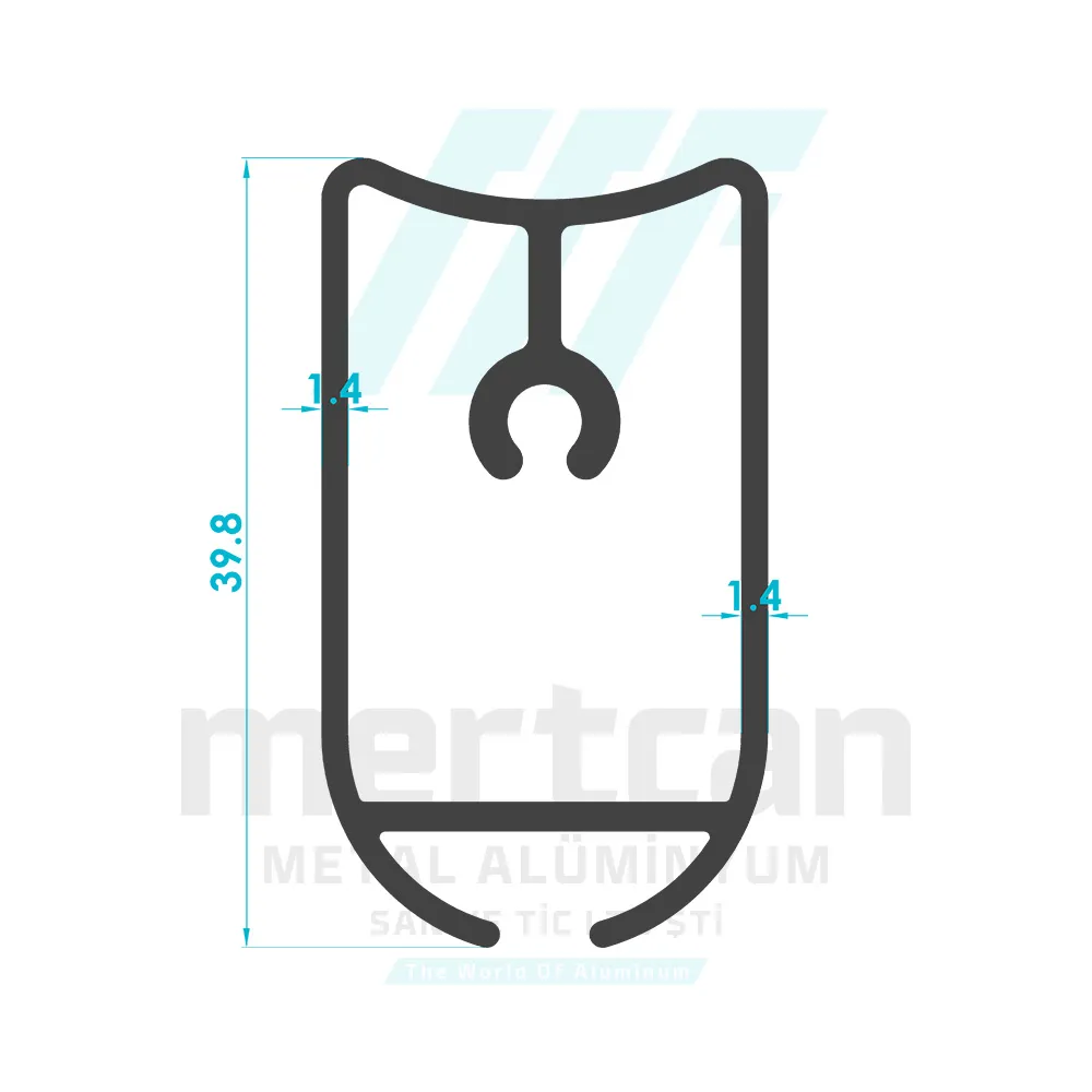 Zebra Blind Bottom Rail Profile