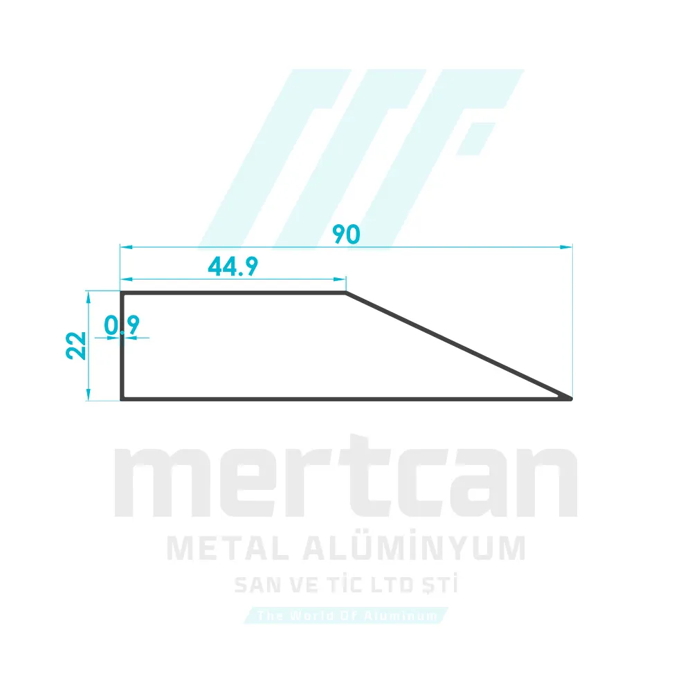 22x90 Single Sided Screed Profile