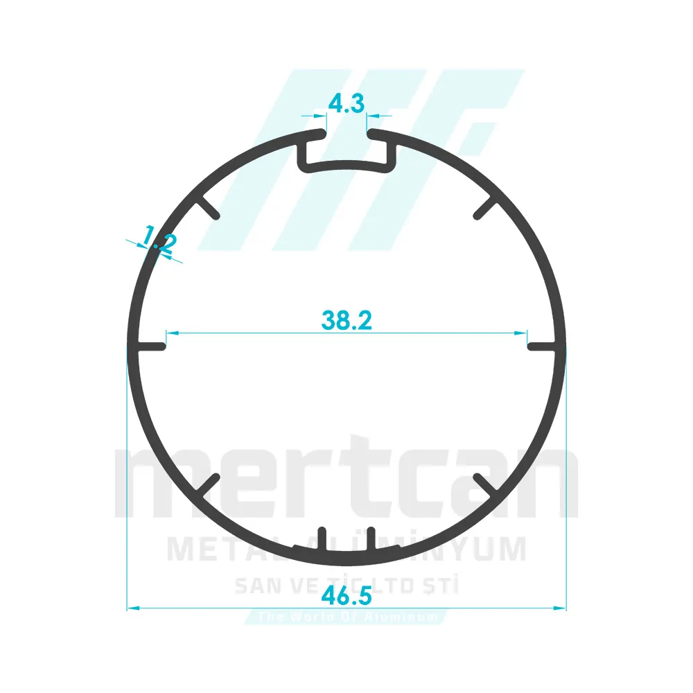 Aluminum Roller Blind Tube Profile