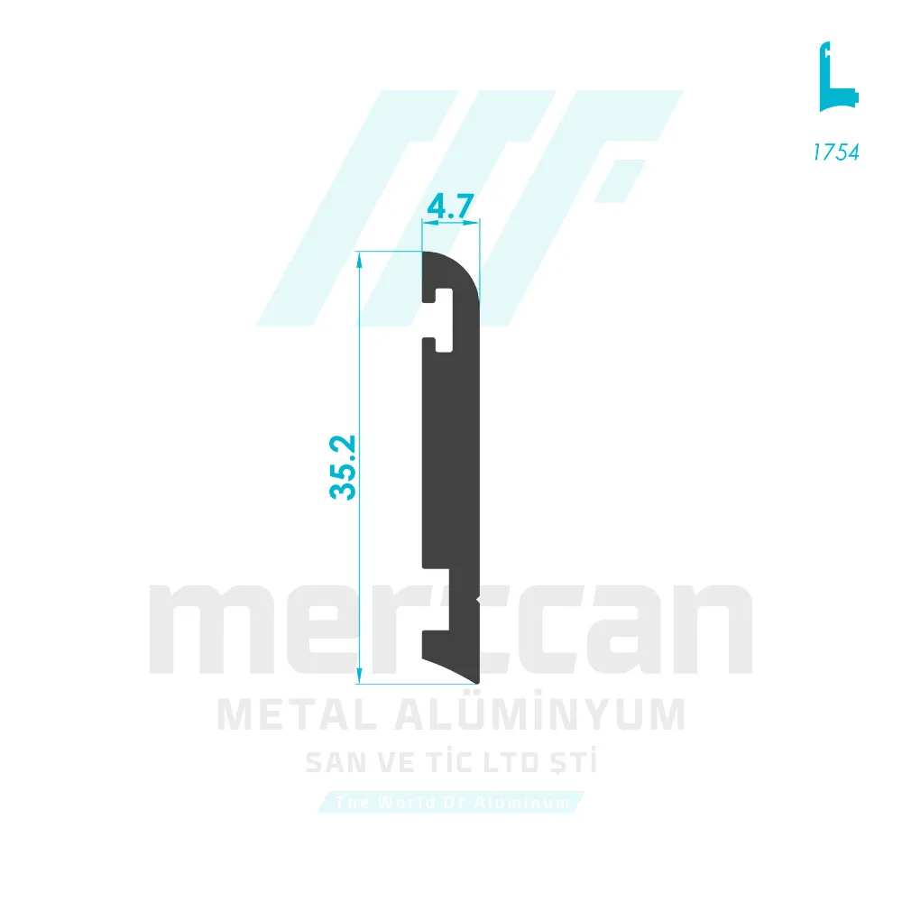 Oval Base Screwed Glass Holder Profile - Cover