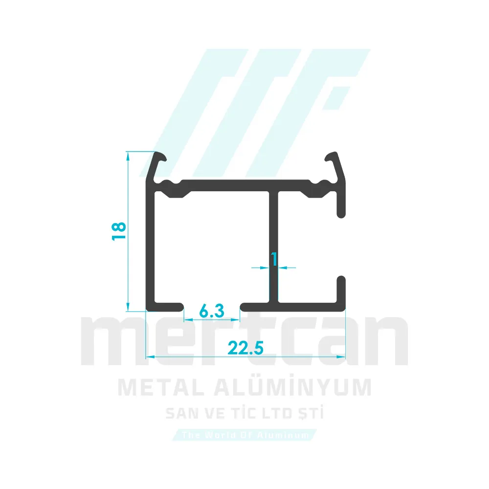 Roman Blind Velcro Profile (18mm)