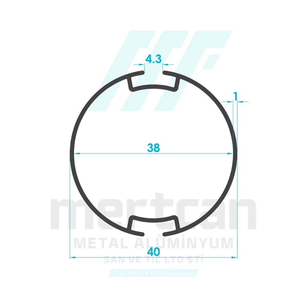 Aluminum Roller Blind Tube Profile