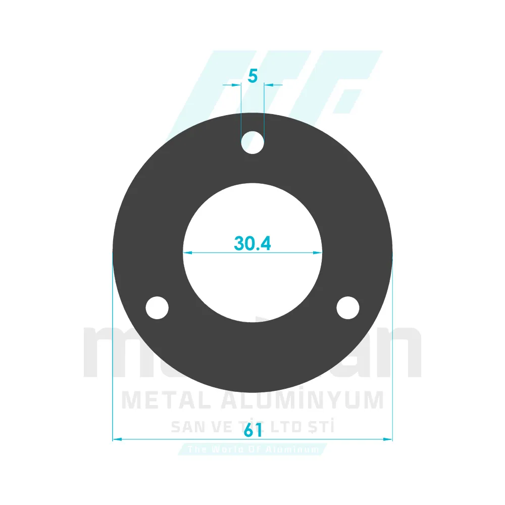 30mm External Hole Wall Flange Profile