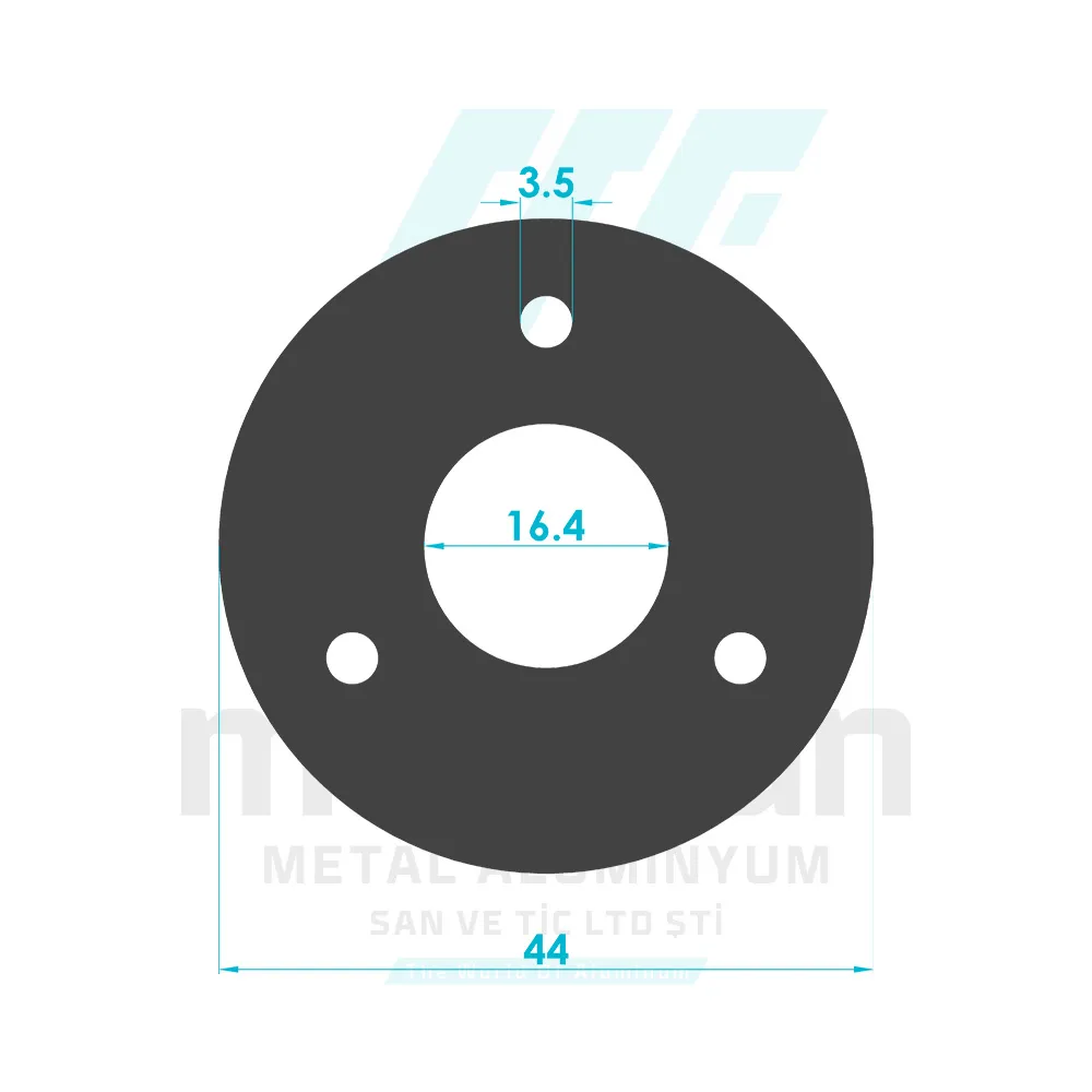 16mm External Hole Wall Flange Profile