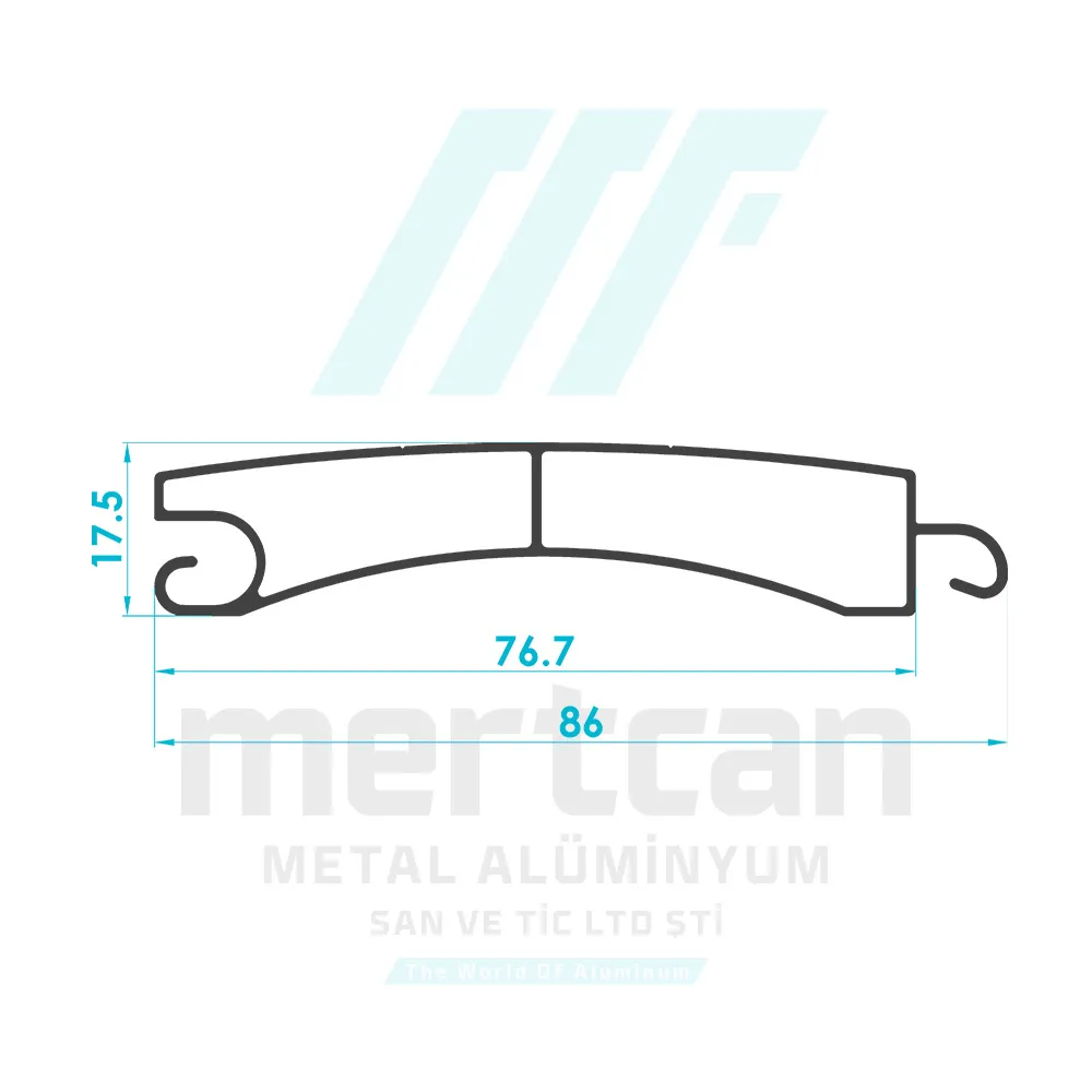 78mm Roller Shutter Panel Profile
