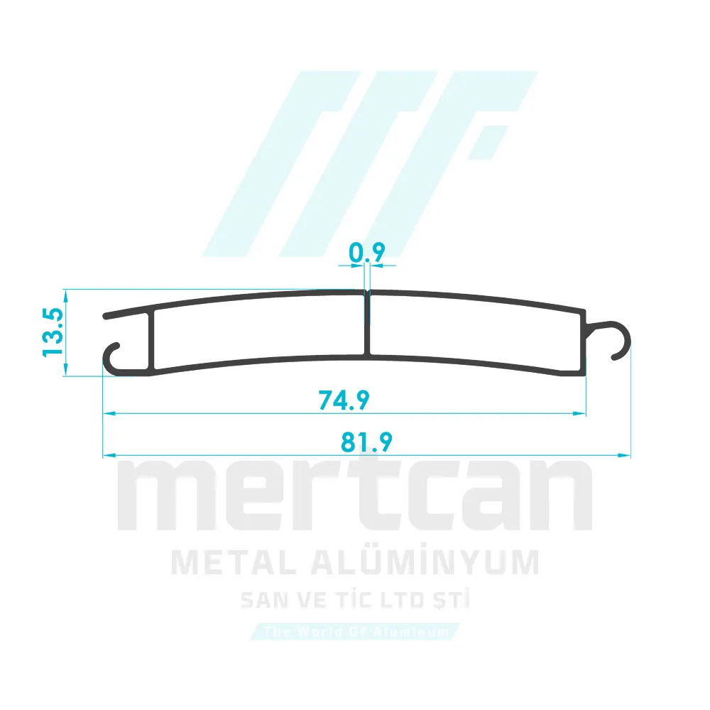 75mm Roller Shutter Panel Profile