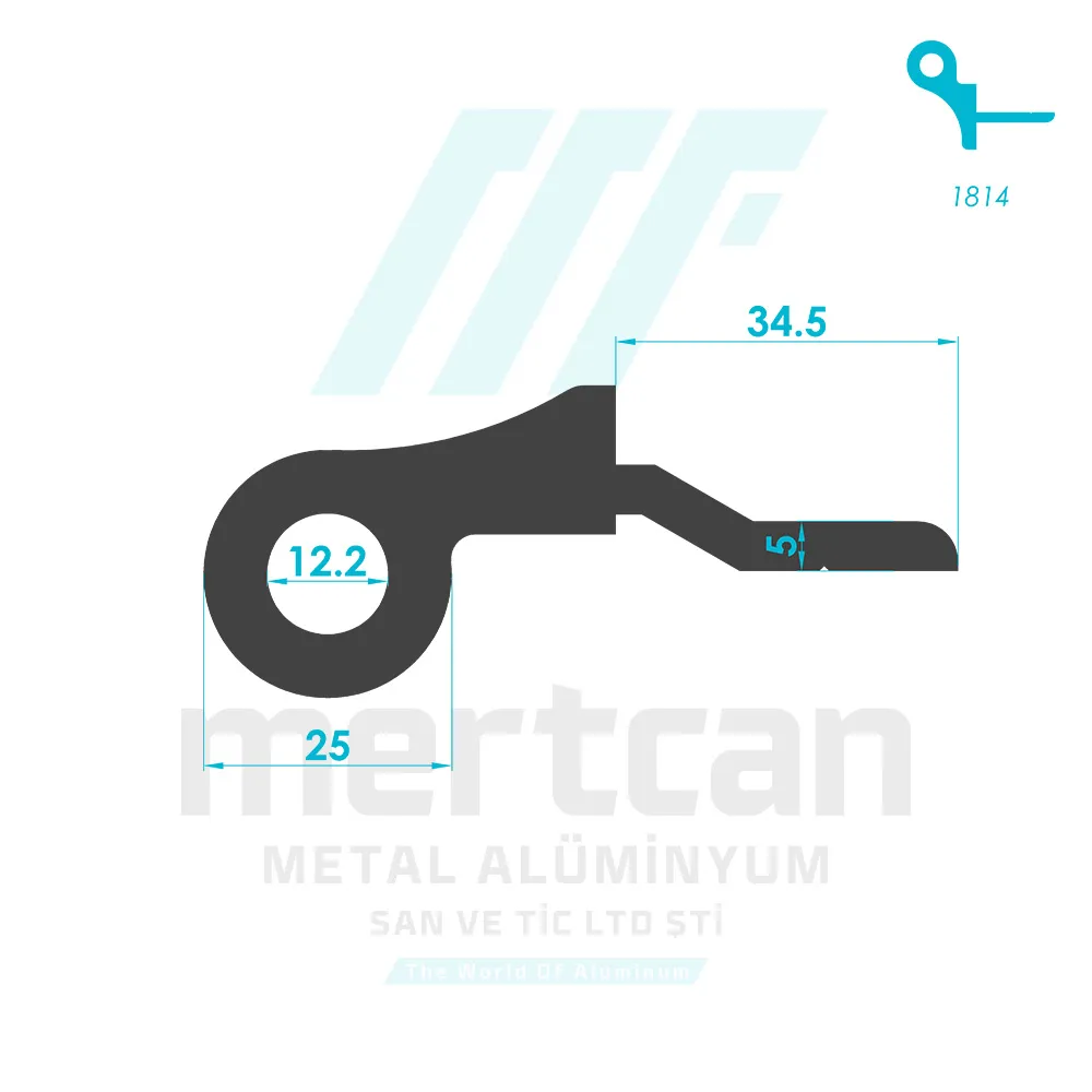 Aldoks Heavy Duty Hinge Profile - Frame