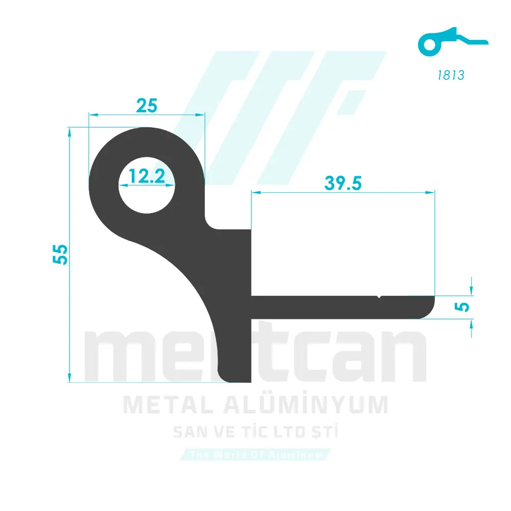 Aldoks Heavy Duty Hinge Profile - Sash