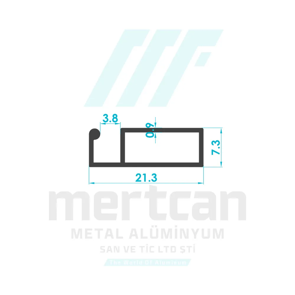 7x21 Mini Hinged Fly Screen Profile (0.85mm)