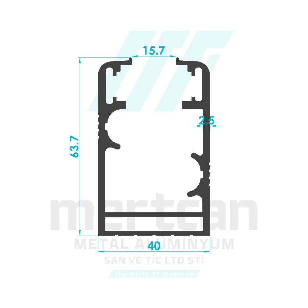Miscellaneous Glass Balcony Frame Profile with Drip Cap
