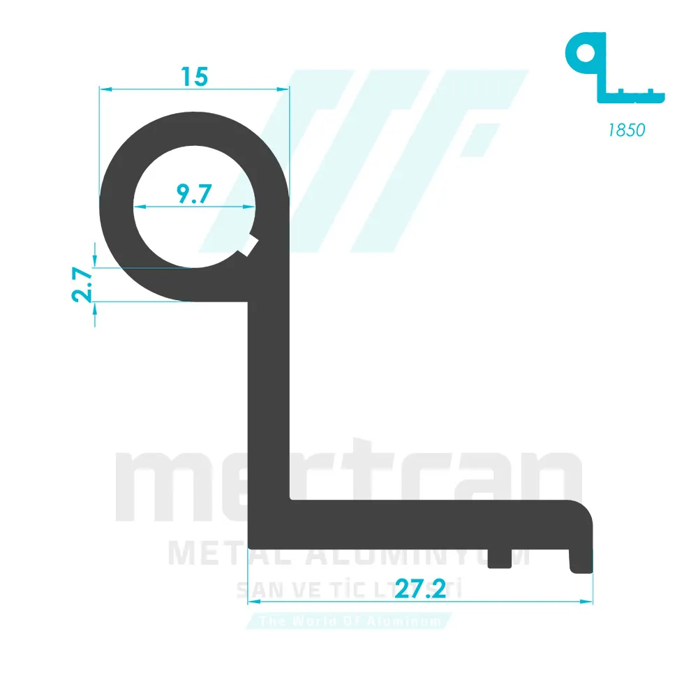 Thermal Insulation-System Hinge Profile - Sash - Saray Compatible