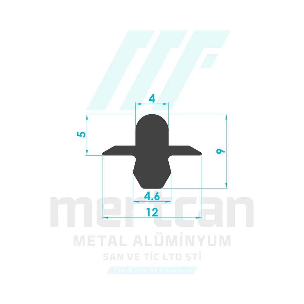 Furniture Single Snap-in/Interlocking Bottom Rail Profile
