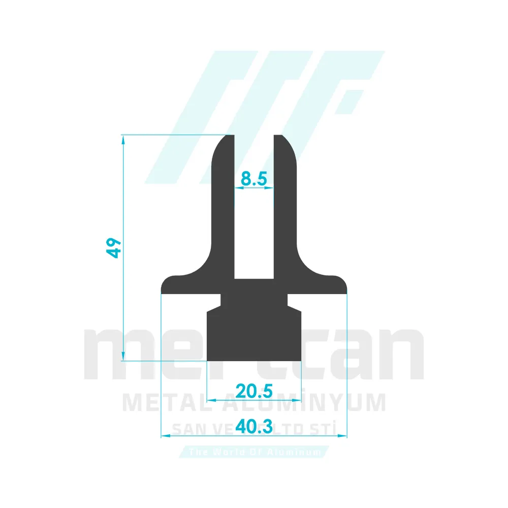 40mm Movable Joint Profile (Slotted Cap)