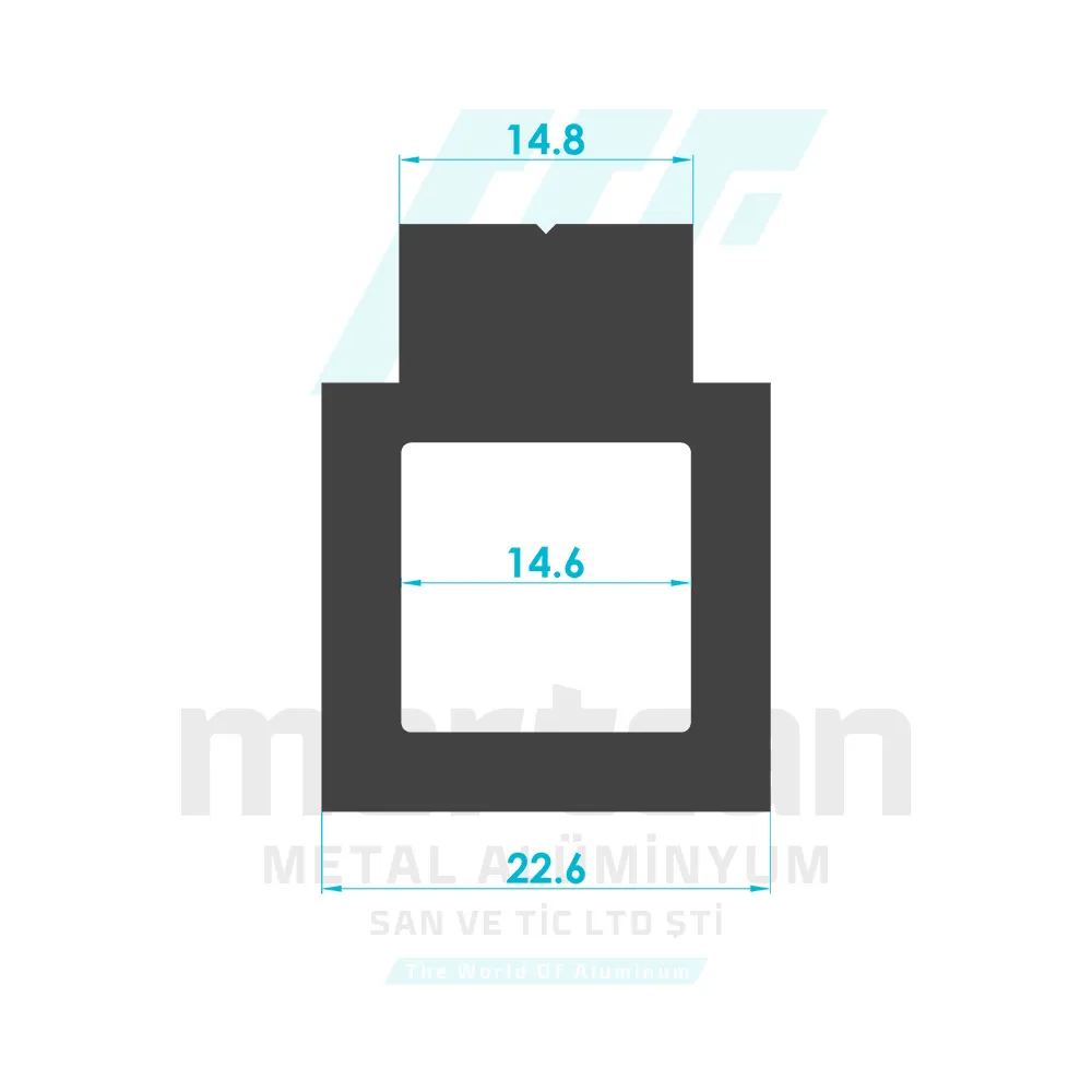 14x14 Channeled Safety Bar Holder Profile