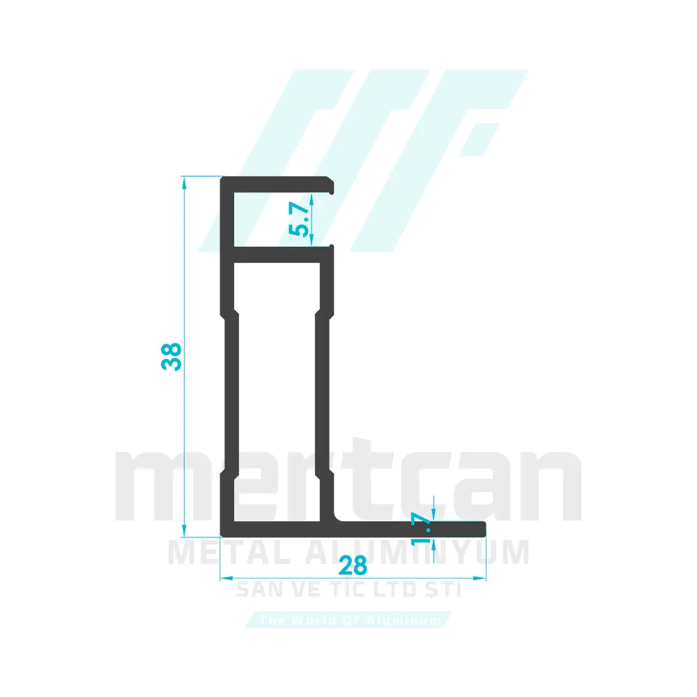 Solar System 38mm Panel Frame Profile