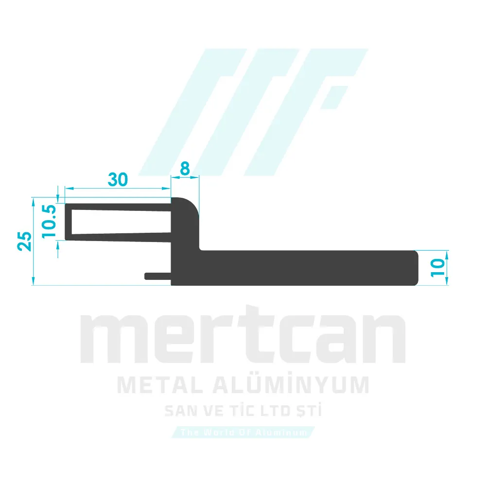 25x60 Luxury Adjustable Corner Turn Accessory Profile