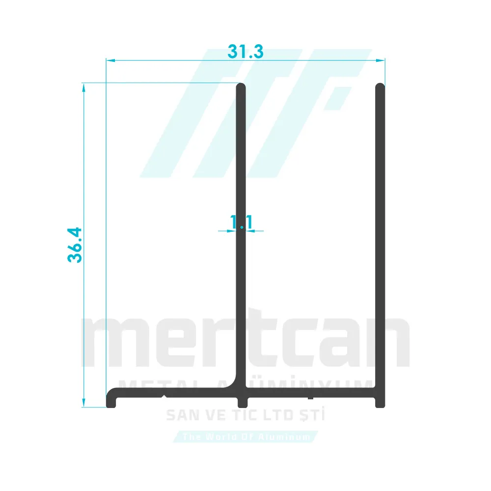 Shower Cabin Wall Upright Profile