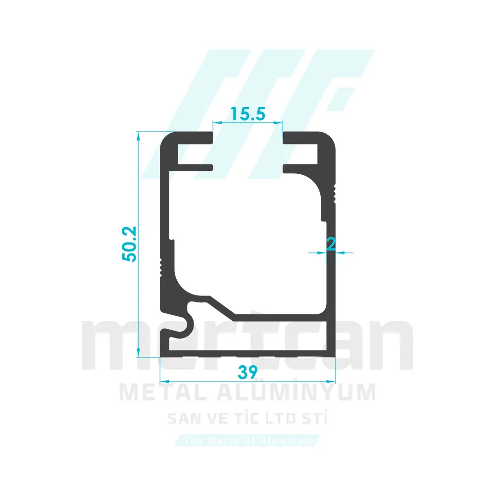 Miscellaneous Glass Balcony Frame Profile with Drip Cap