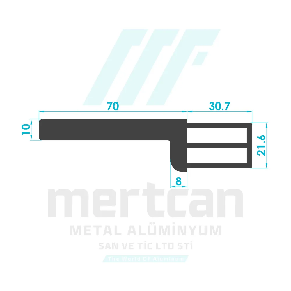 25x60 Luxury Adjustable Corner Turn Accessory Profile
