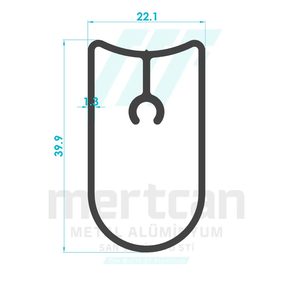 Zebra Blind Bottom Rail Profile
