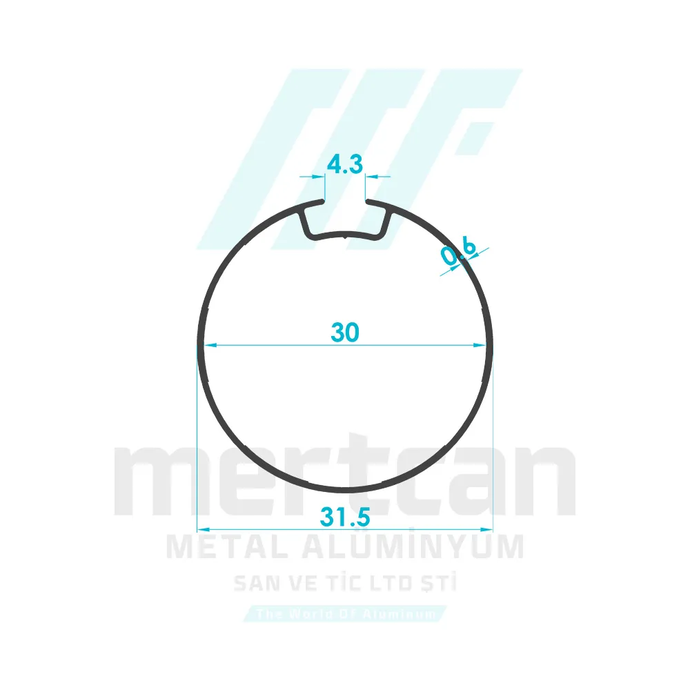 Aluminum Roller Blind Tube Profile