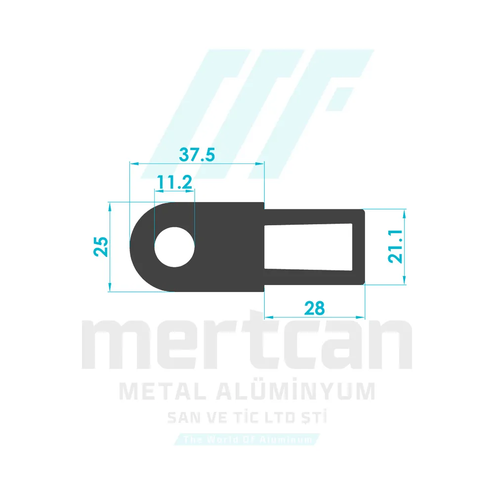 25x60 Dual Axis Adjustable Corner Turn Connection Profile - Vertical