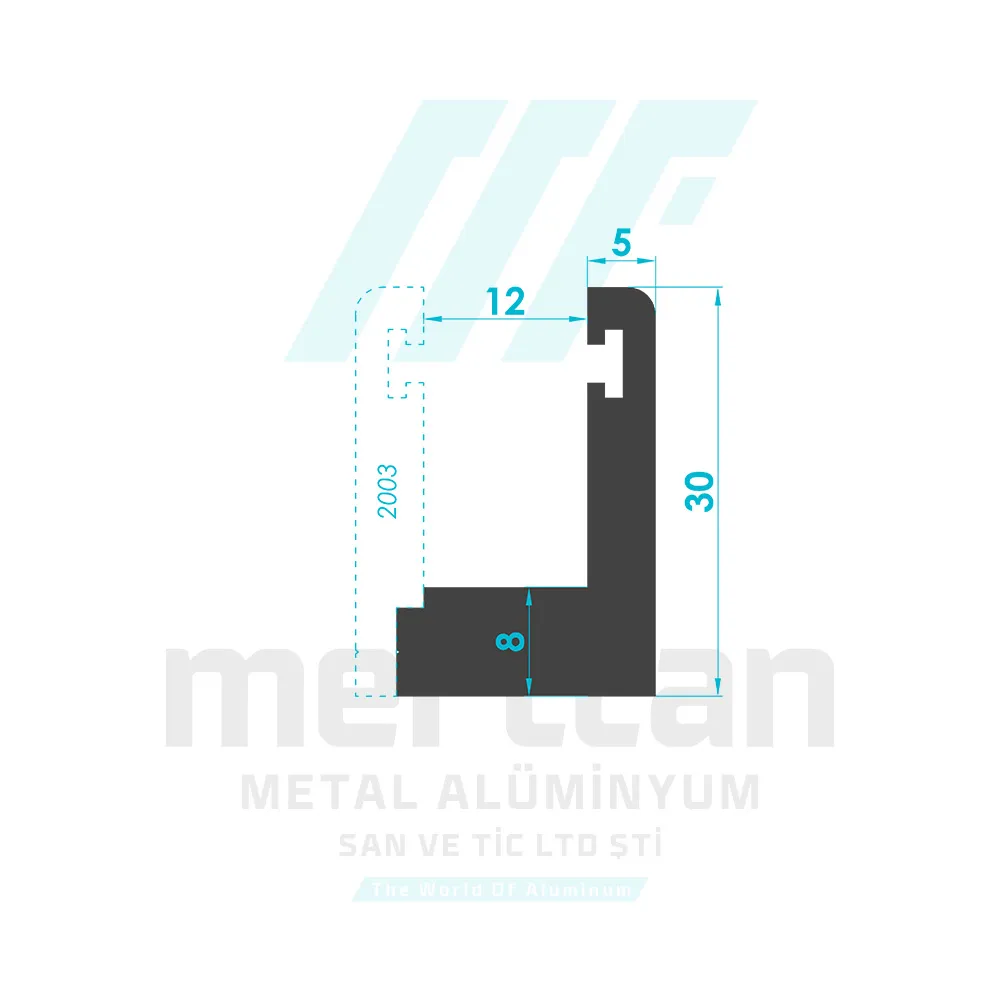 Flat Base Screwed Glass Holder Profile - Body