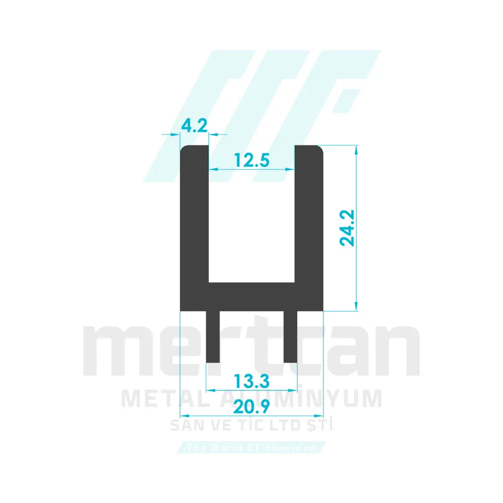 Flat Channeled Glass Holder Profile