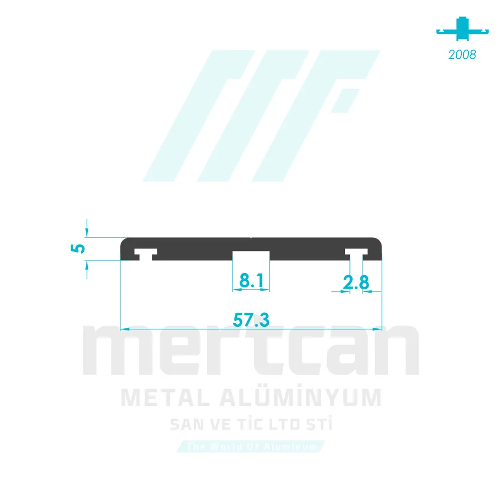 Double Sided Screwed Glass Holder Profile - Cover