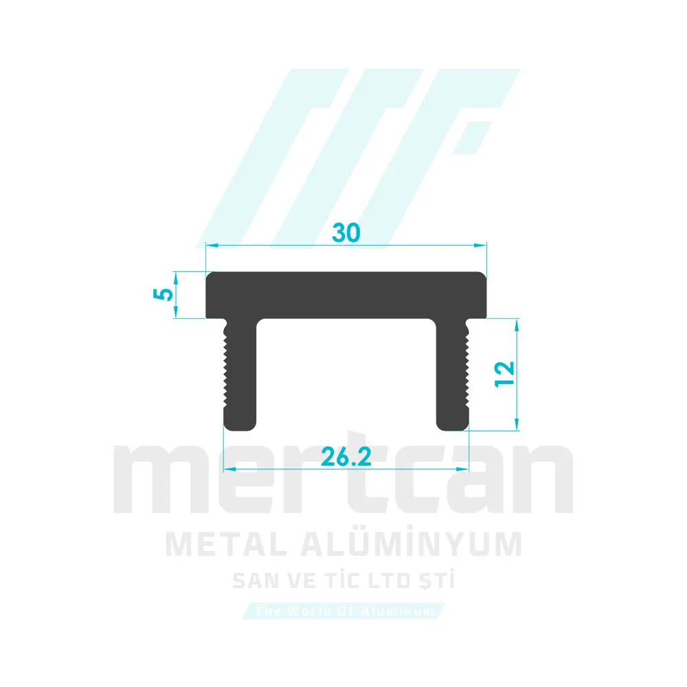 30x80 Square Handrail Top Box Cap Profile