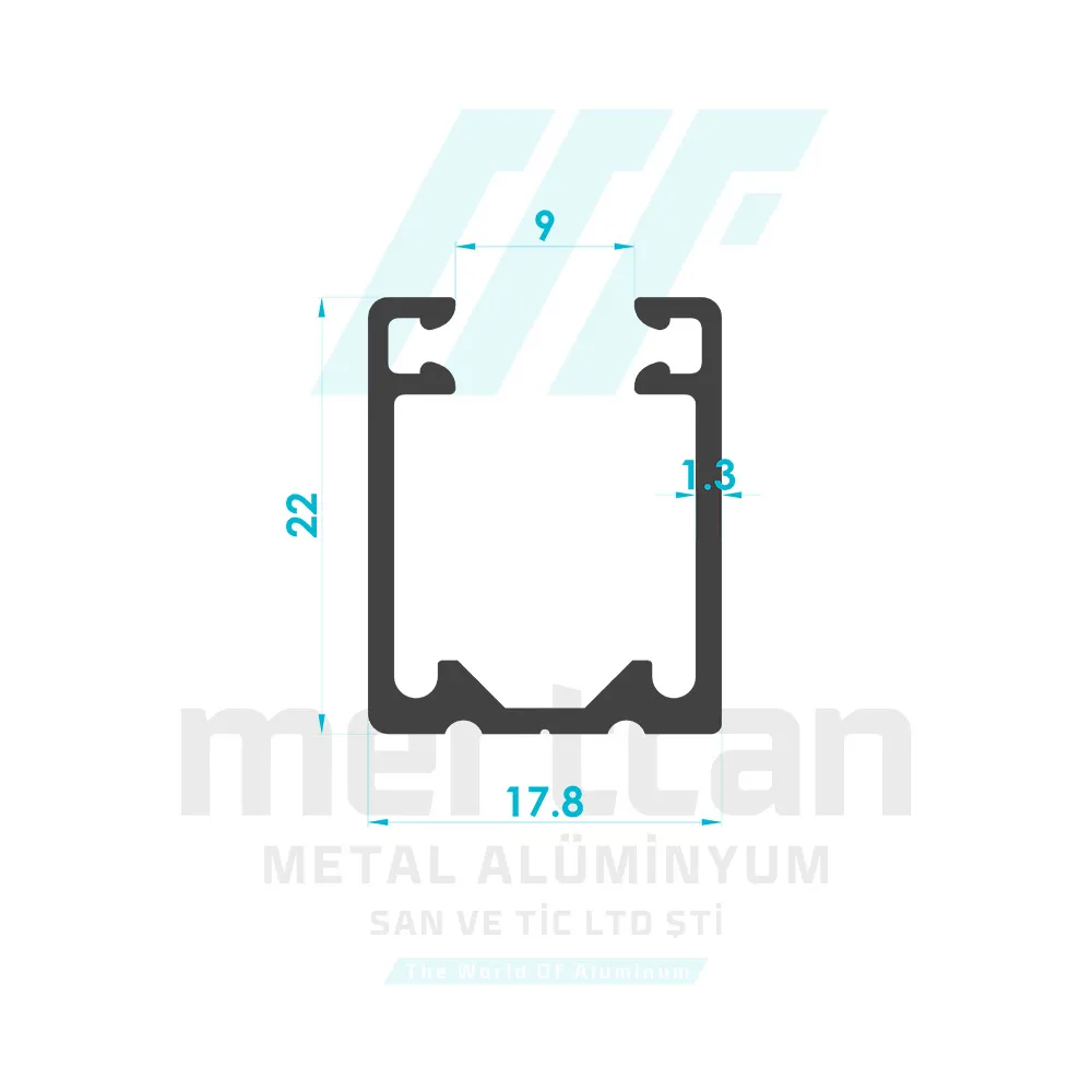 18x22 mm With Gasket Glass Support Base Profile