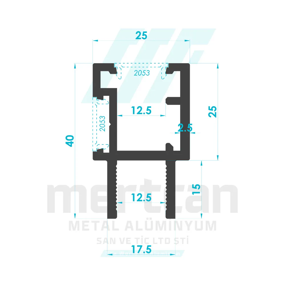 Glass Support U Base Profile