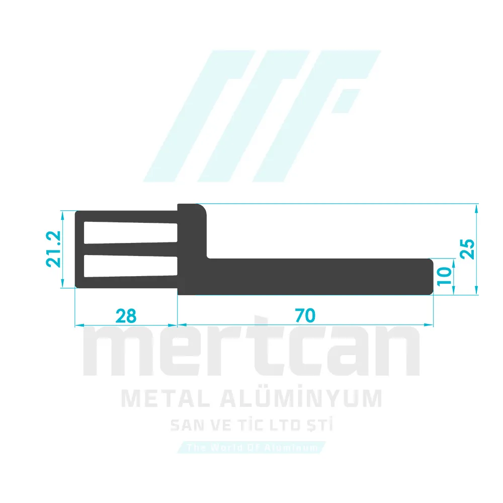 25x60 Luxury Adjustable Corner Turn Accessory Profile