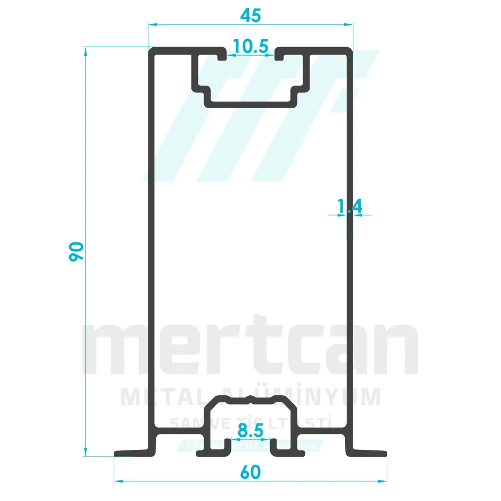 Solar System 90mm Carrier Foot Profile